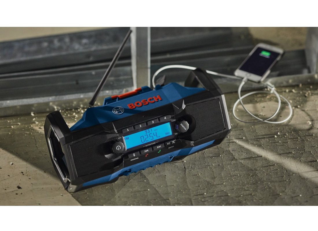 Radio de chantier compacte 18 V avec Bluetooth® 5.0