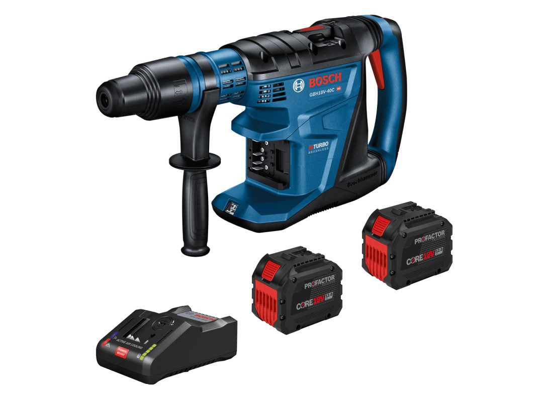 Ensemble marteau perforateur 18 V Hitman Connected-Ready PROFACTOR SDS-max® de 1-5/8 po avec (2) batteries PROFACTOR Exclusive CORE18V 12.0 Ah