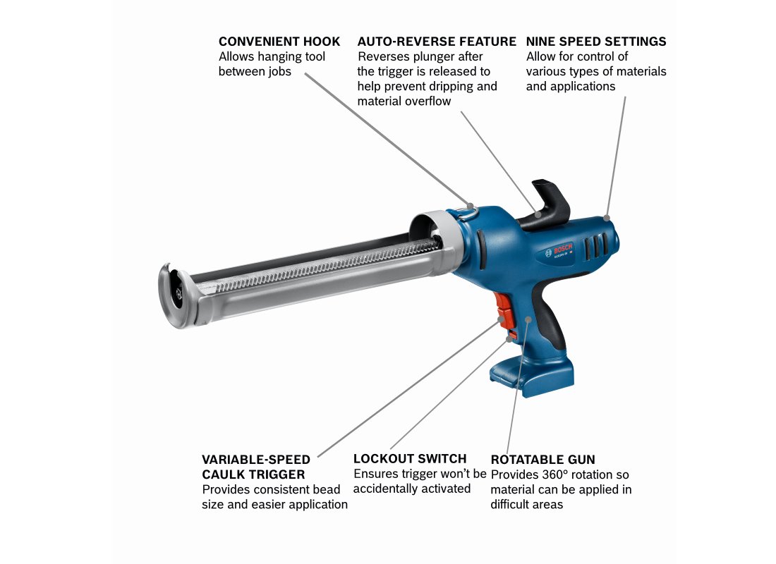 18V Caulk and Adhesive Gun (Bare Tool)