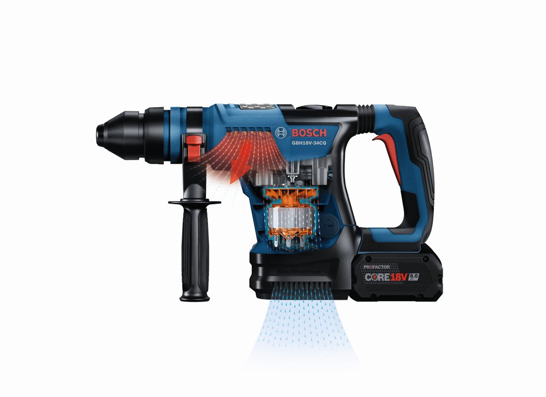 Marteau perforateur 18 V Bulldog™ SDS-plus® Connected-Ready PROFACTOR de 1-1/4 po avec (2) batteries Performance PROFACTOR CORE18V 8.0 Ah