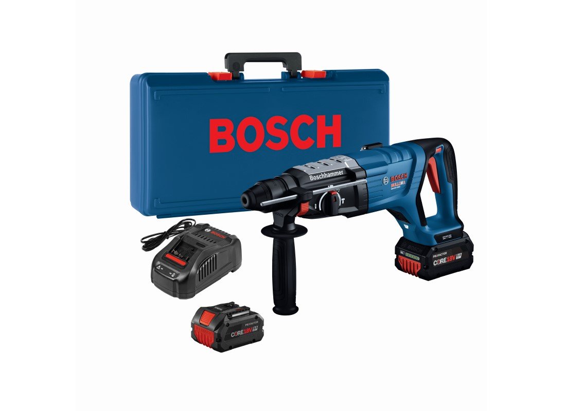 Ensemble marteau perforateur Bulldog™ SDS-plus® de 18 V Connected-Ready sans balais de 1-1/8 po avec (2) batteries Performance PROFACTOR CORE18V 8.0 Ah