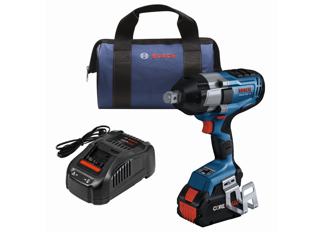 PROFACTOR™ 18V CONNECTED 3/4 IN. IMPACT WRENCH KIT WITH FRICTION RING AND THRU-HOLE AND (1) CORE18V® 8 AH HIGH POWER BATTERY