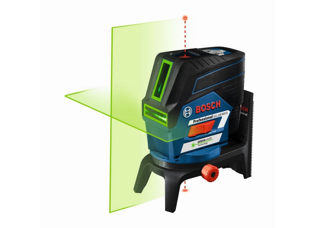 12V Max Connected Green-Beam Cross-Line Laser with Plumb Points