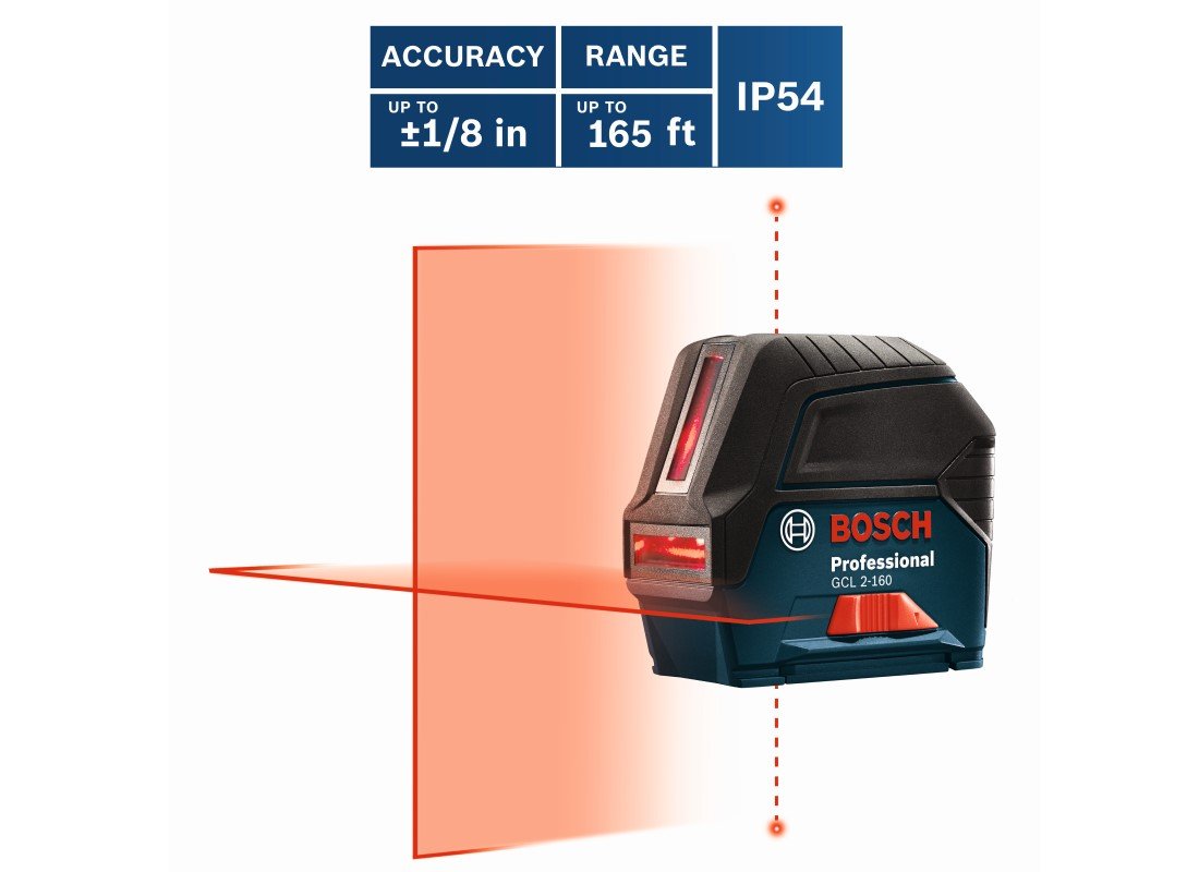 Self-Leveling Cross-Line Laser with Plumb Points