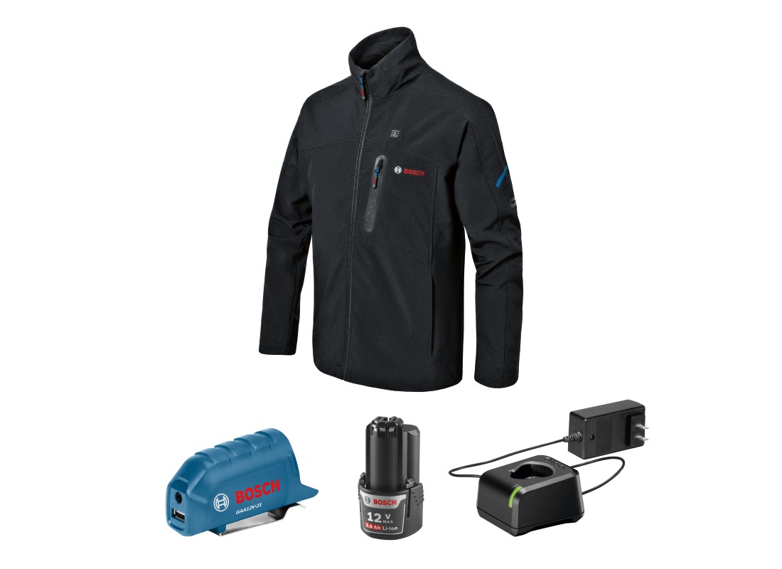 Ensemble veste chauffante 12 V Max avec adaptateur d’alimentation portable - Taille M