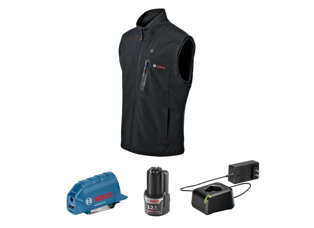 Ensemble gilet chauffant 12 V Max avec adaptateur d’alimentation portatif - Taille XXXL