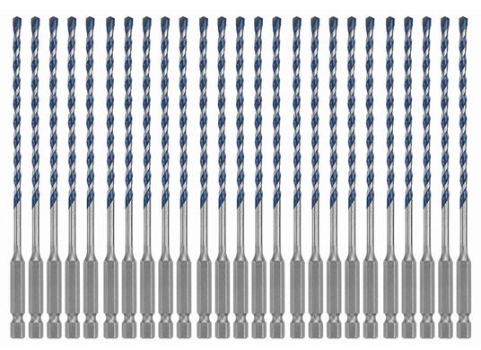 25 Pieces 5/32 In. x 6 In. BlueGranite™ Turbo Carbide Hammer Drill Bits