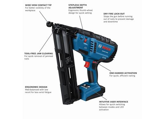 18V Brushless 15-Gauge Angled Finish Nailer (Bare Tool)