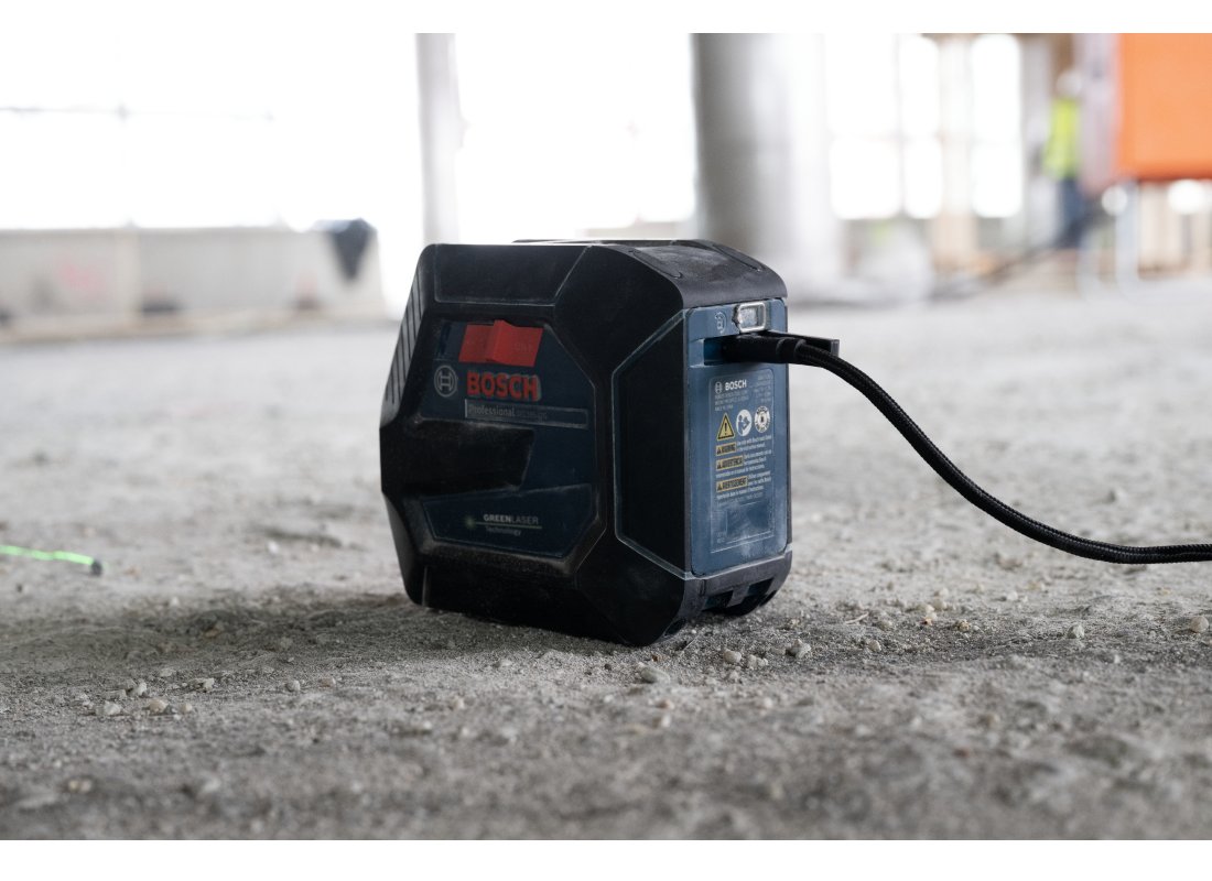 3.7V Green-Beam Self-Leveling Cross-Line Laser with Plumb Points and Li-Ion Battery