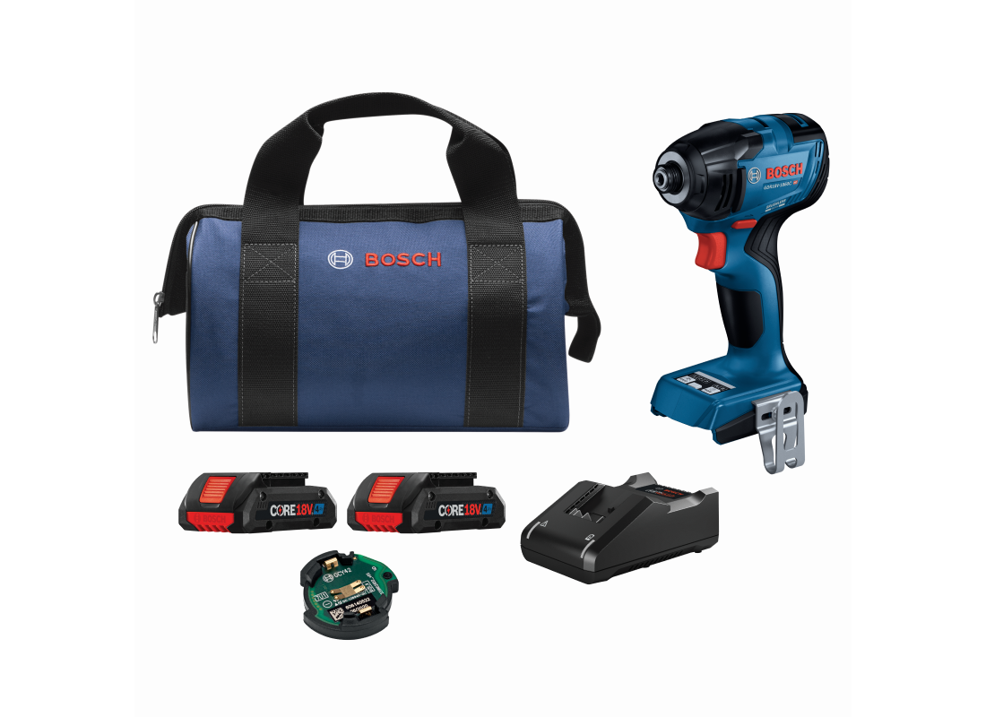 18V Connected-Ready 1/4 In. Hex Impact Driver Kit with (2) CORE18V® 4 Ah Advanced Power Batteries and (1) Connectivity Module