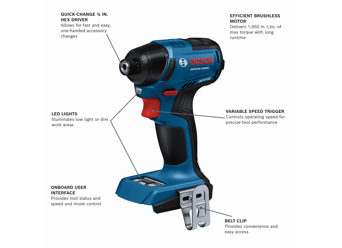 18V Brushless Impact Driver (Bare Tool)