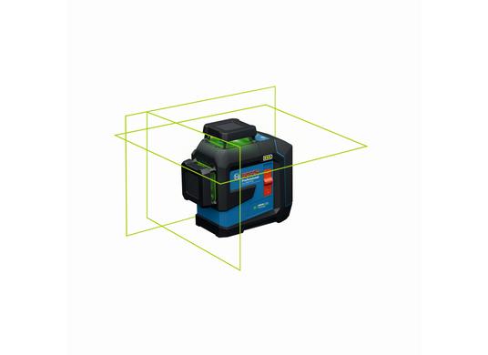 Laser lignes de nivellement/alignement à faisceau vert et à trois plans sur 360° avec batterie Li-Ion 3,7V