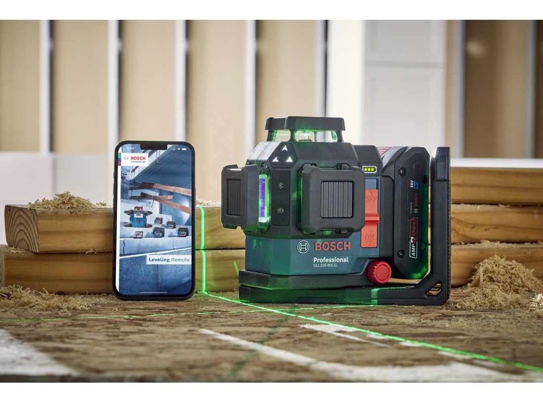 18V 360º Connected Green-Beam Three-Plane Leveling and Alignment Laser with (1) 4 Ah Battery