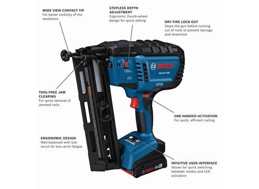 18V Brushless 16-Gauge Angled Finish Nailer Kit with (1) 2 Ah Standard Power Battery