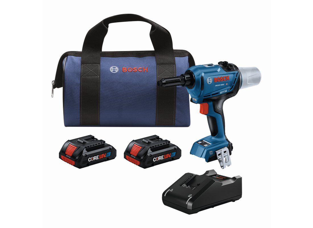 18V Brushless Connected Rivet Tool Kit with (2) CORE18V® 4 Ah Advanced Power Batteries