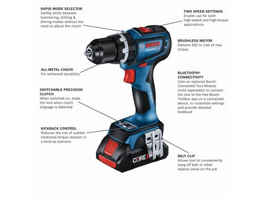 1/2 In. Brushless Connected-Ready Hammer Drill/Driver (Bare Tool)