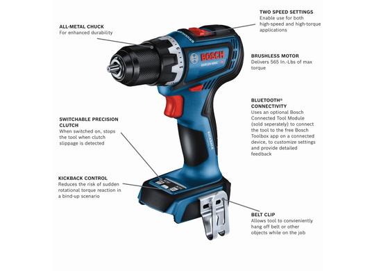 18V Brushless Connected-Ready 1/2 In. Drill/Driver (Bare Tool)