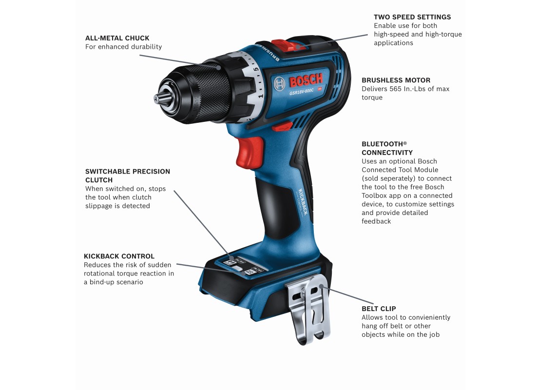 Perceuse-visseuse 18V sans balais Connected-Ready de 1/2 po (outil seul)