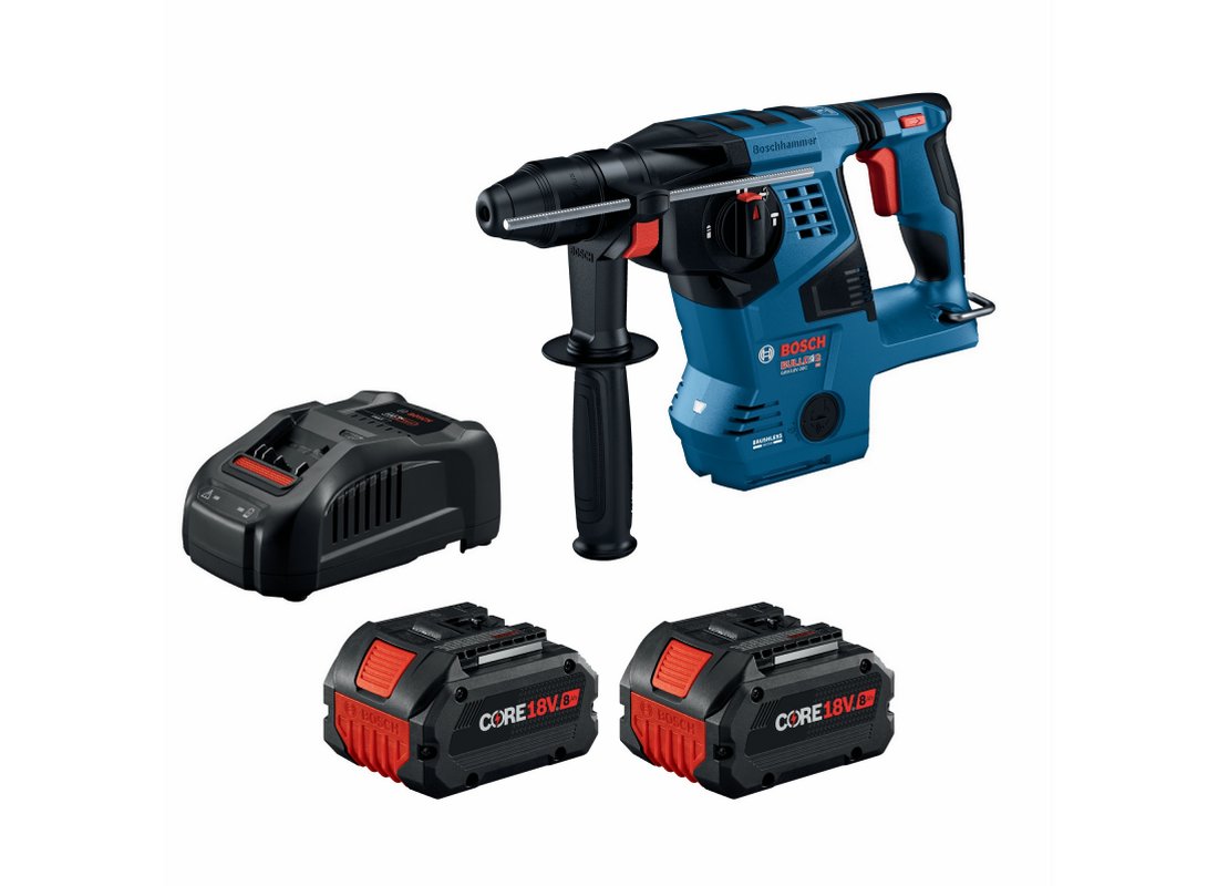 18V Brushless Connected-Ready SDS-plus® Bulldog™ 1-1/8 In. Rotary Hammer with (2) CORE18V® 8 Ah High Power Batteries