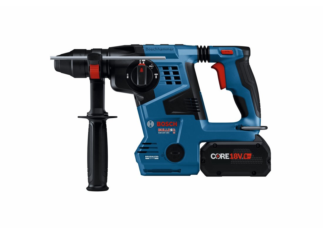 18V Brushless Connected-Ready SDS-plus® Bulldog™ 1-1/8 In. Rotary Hammer with (2) CORE18V® 8 Ah High Power Batteries