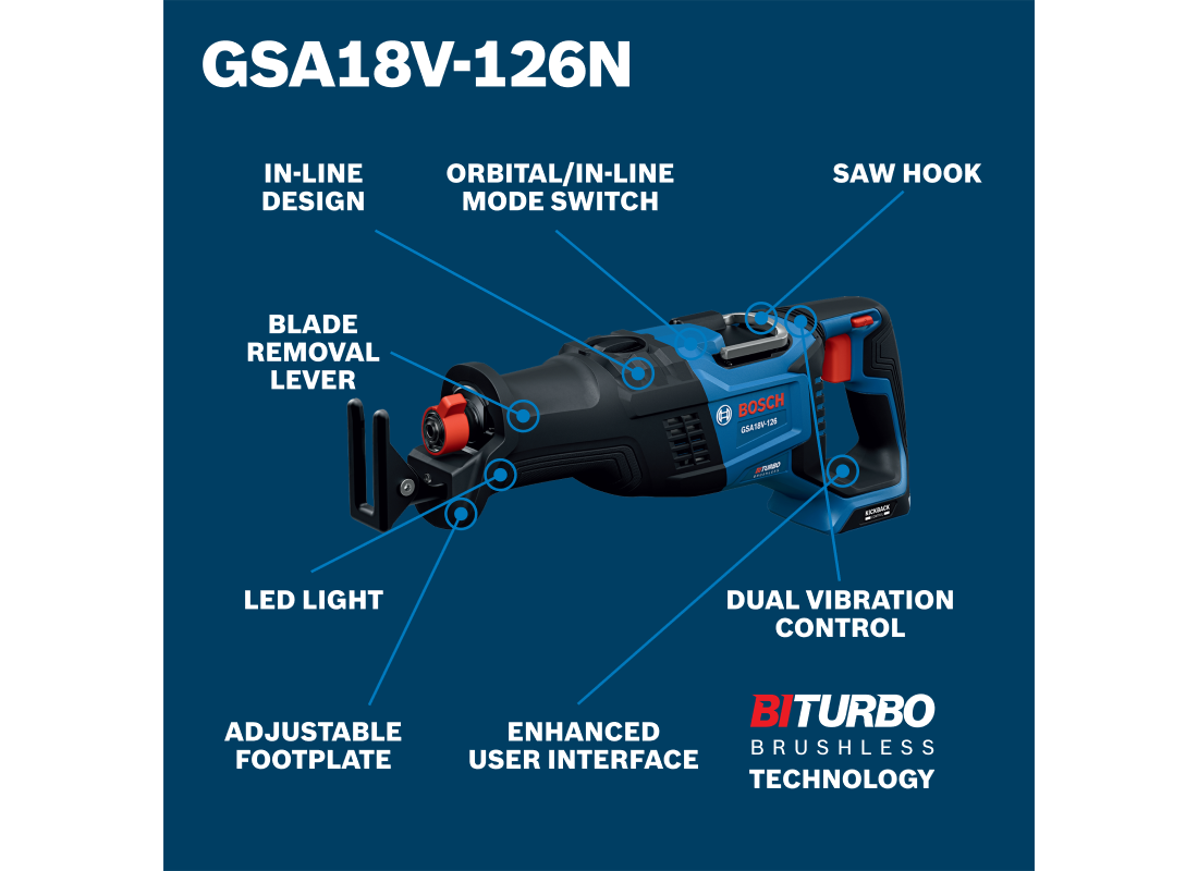 PROFACTOR™ 18V 1-1/4 In. Reciprocating Saw