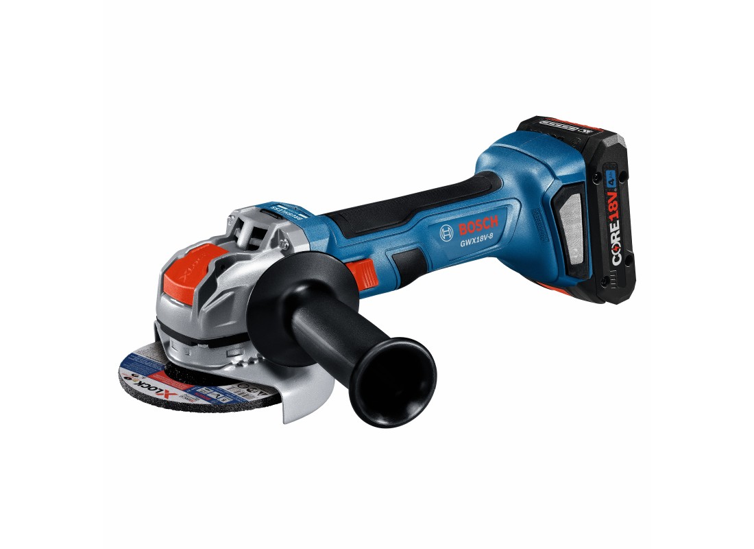 18V X-LOCK Brushless 4-1/2 In. Angle Grinder Kit with (1) CORE18V® 4 Ah Advanced Power Battery