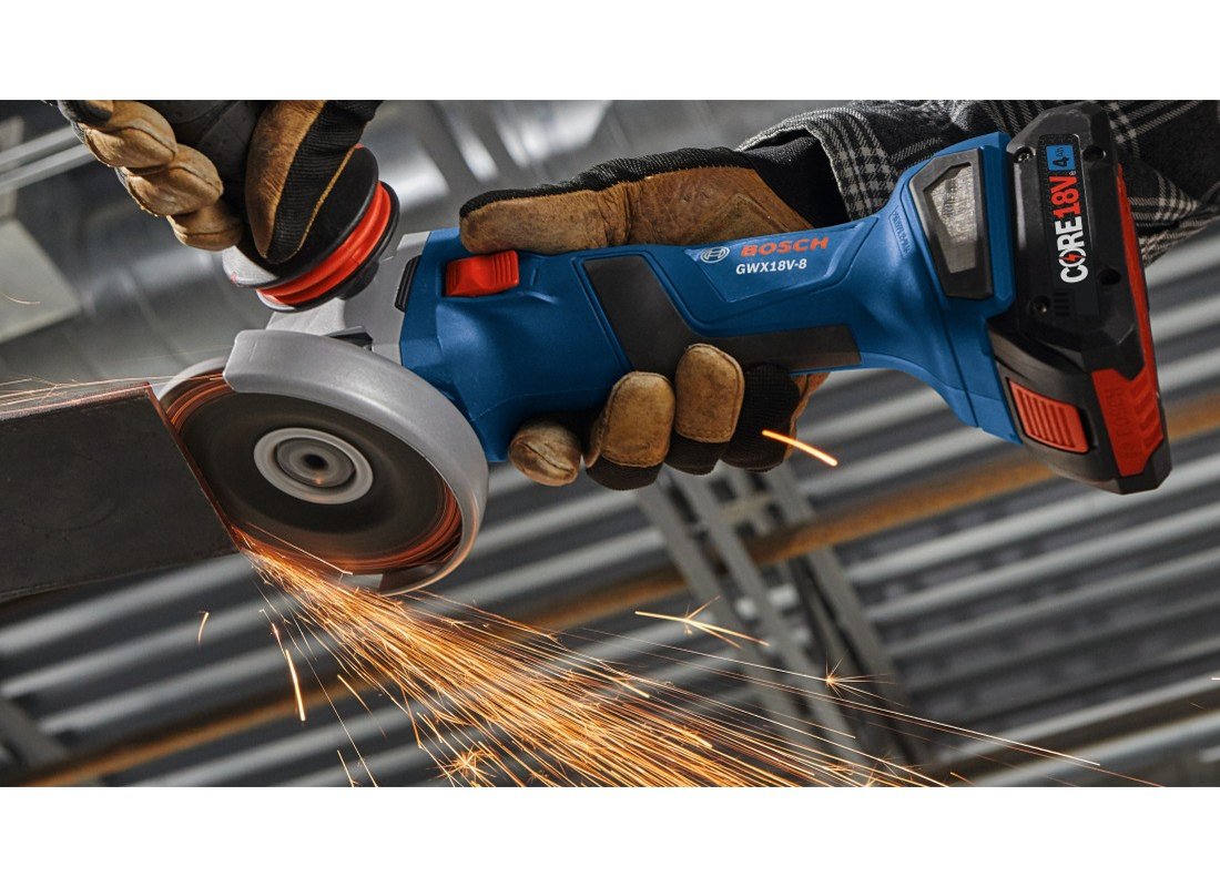 18V X-LOCK Brushless 4-1/2 In. Angle Grinder Kit with (1) CORE18V® 4 Ah Advanced Power Battery