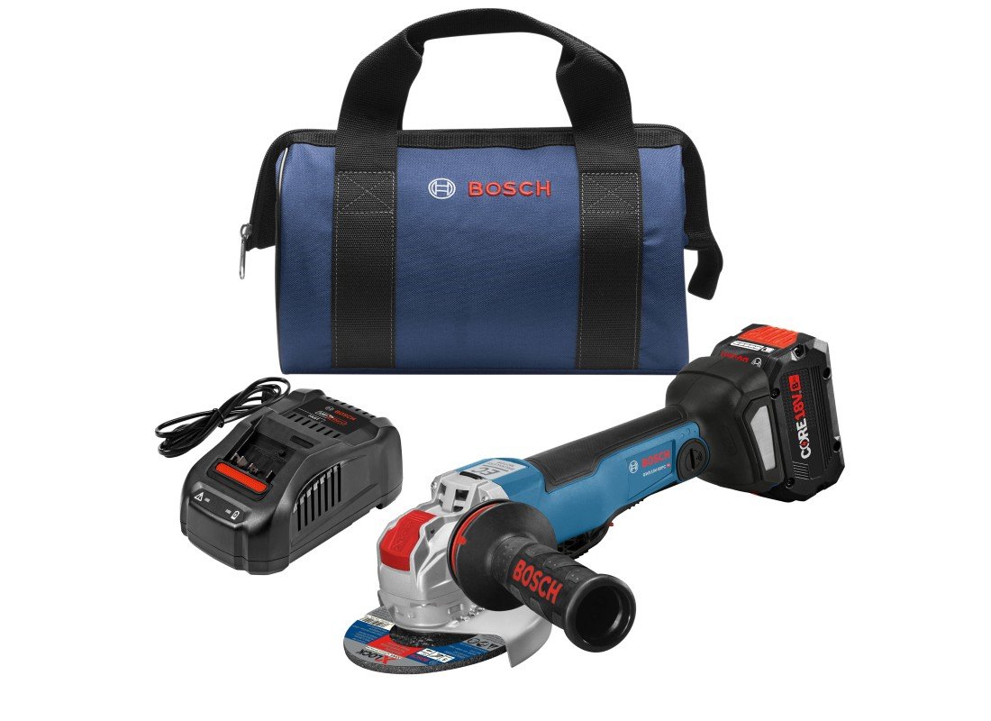 18V X-LOCK Brushless Connected-Ready 4-1/2 In. – 5 In. Angle Grinder with No Lock-On Paddle Switch Kit and (1) CORE18V® 8 Ah High Power Battery