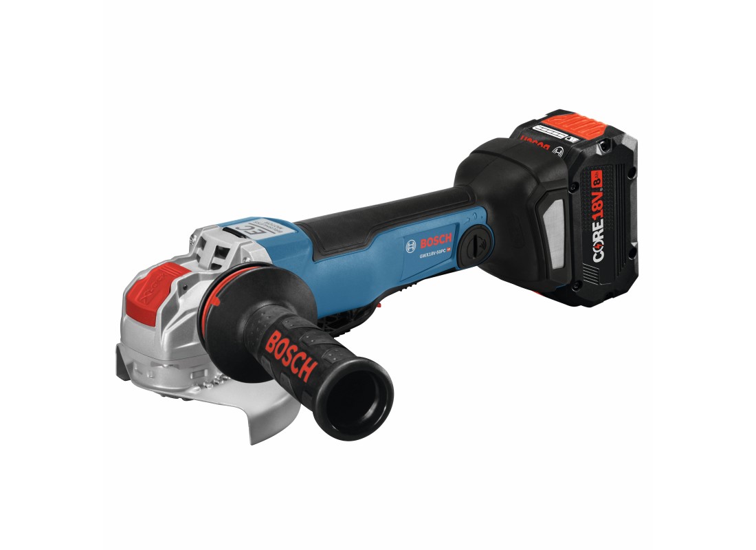 18V X-LOCK Brushless Connected-Ready 4-1/2 In. – 5 In. Angle Grinder with No Lock-On Paddle Switch Kit and (1) CORE18V® 8 Ah High Power Battery