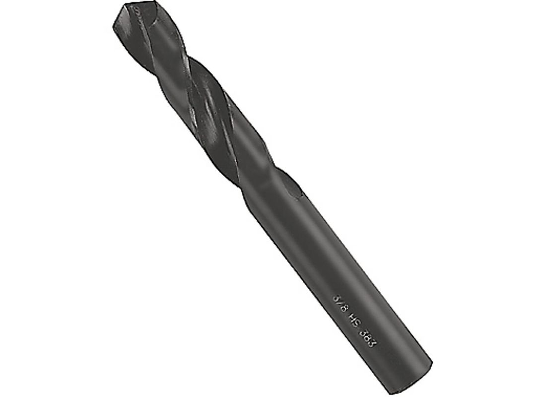 12 pc. 3/16 In. x 2-3/16 In. Fractional Stubby Length Black Oxide Drill Bits Bosch BL3139
