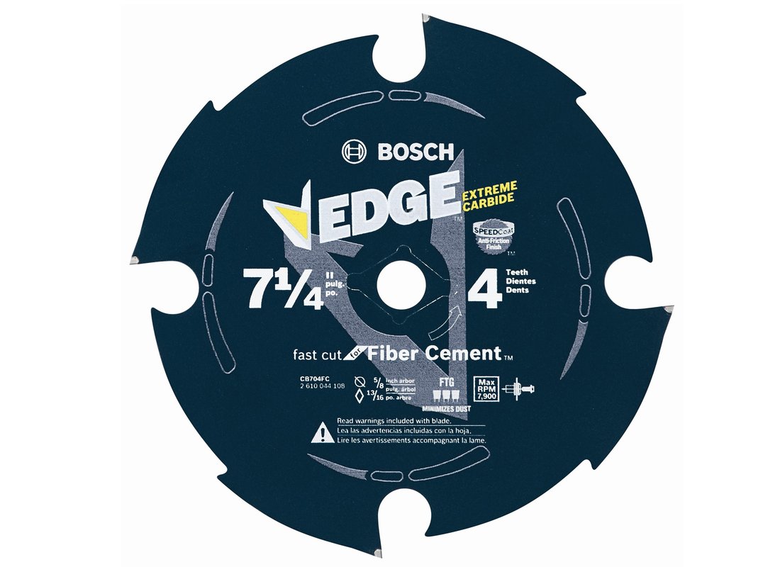 7-1/4 In. 4 (PCD) Tooth Fiber Cement Circular Saw Blade for Standard or Wormdrive Saws Bosch CB704FC