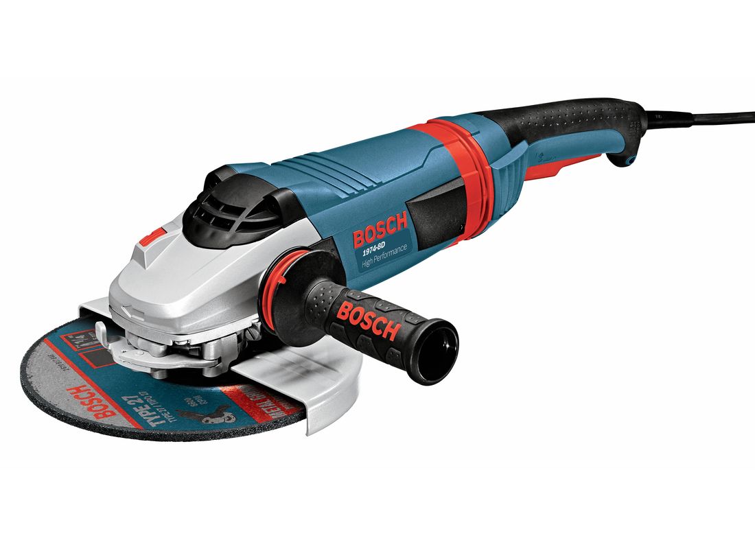 7 In. 15 A High Performance Large Angle Grinder with No Lock-On Switch Bosch 1974-8D