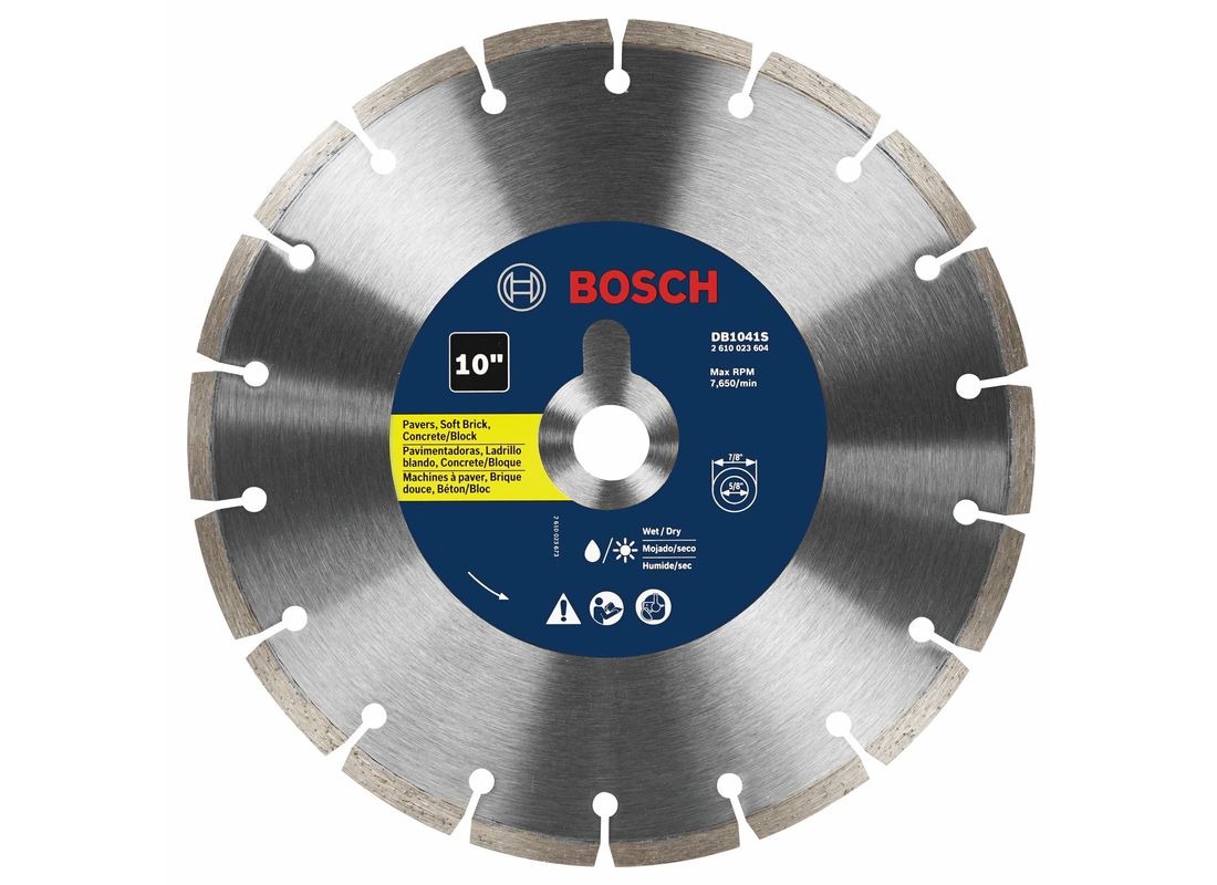 Disque segmenté diamanté standard de 10 po pour les coupes grossières universelles Bosch DB1041S