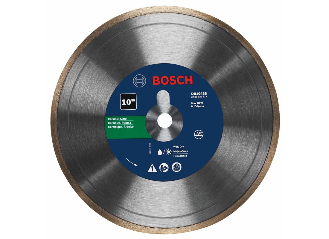 10 In. Standard Continuous Rim Diamond Blade for Clean Cuts Bosch DB1043S