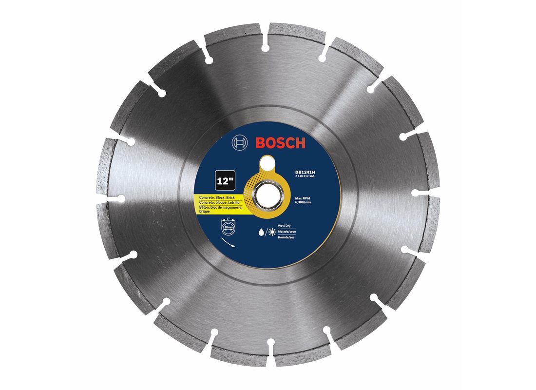 12 In. Premium Segmented Rim Diamond Blade for Universal Rough Cuts Bosch DB1241H