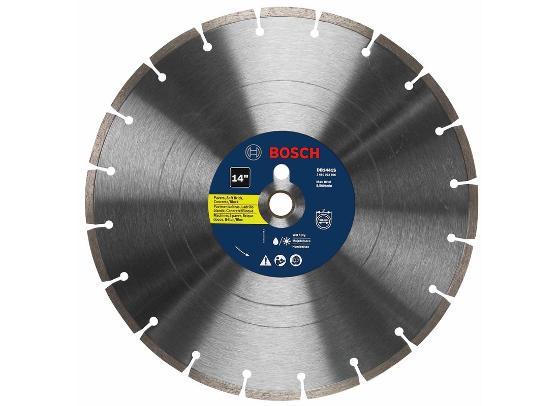 Disque segmenté diamanté standard de 14 po pour les coupes grossières universelles Bosch DB1441S