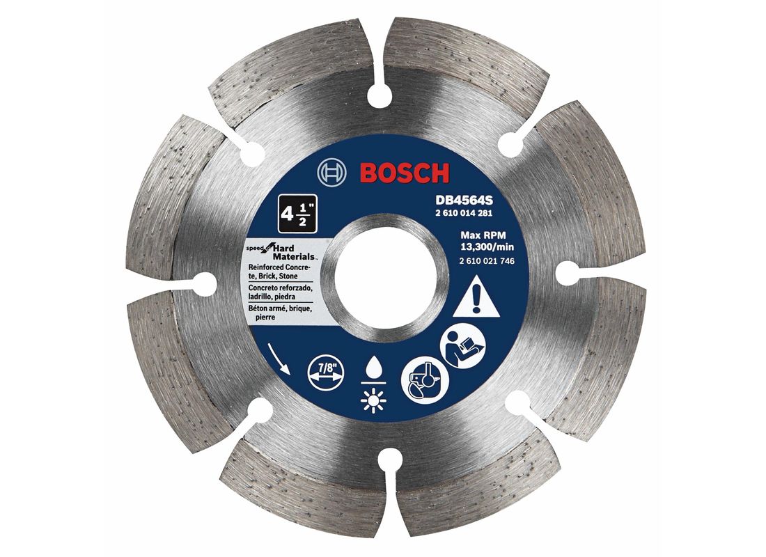 4-1/2 In. Standard Segmented Rim Diamond Blade for Hard Materials Bosch DB4564S