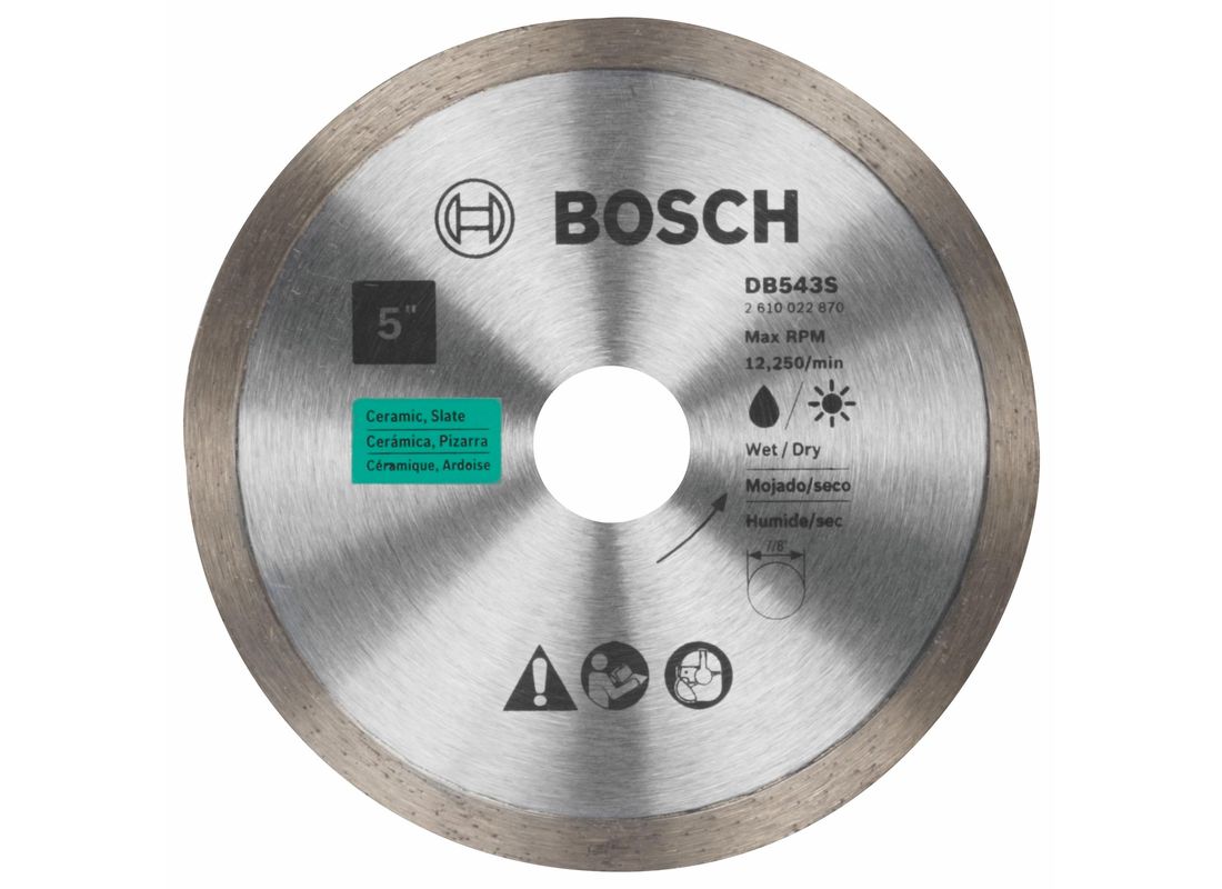 5 In. Standard Continuous Rim Diamond Blade for Clean Cuts Bosch DB543S