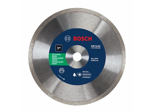 7 In. Premium Continuous Rim Diamond Blade for Clean Cuts