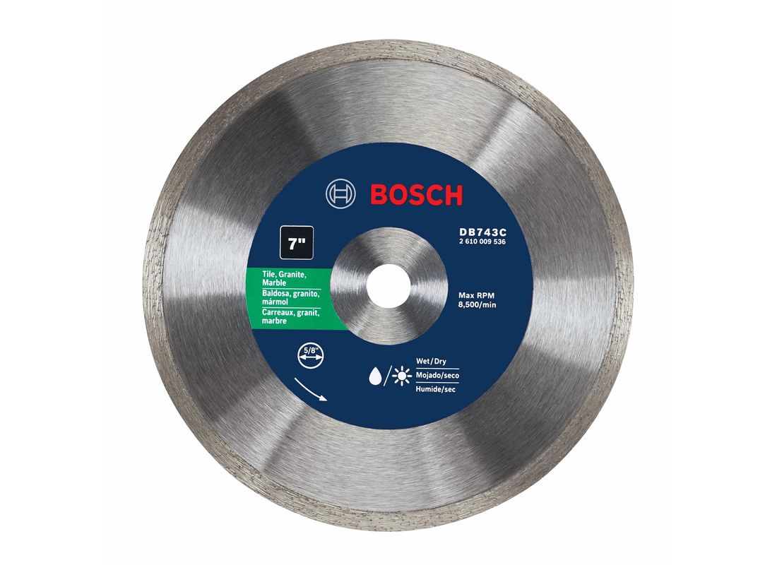 7 In. Premium Continuous Rim Diamond Blade for Clean Cuts Bosch DB743C