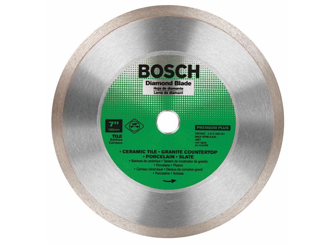 7 In. Premium Plus Continuous Rim Diamond Blade for Clean Cuts Bosch DB766C