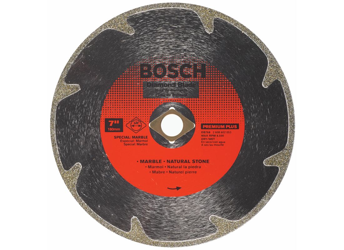 7 In. Premium Plus Continuous Rim Diamond Blade for Clean Cuts Bosch DB768