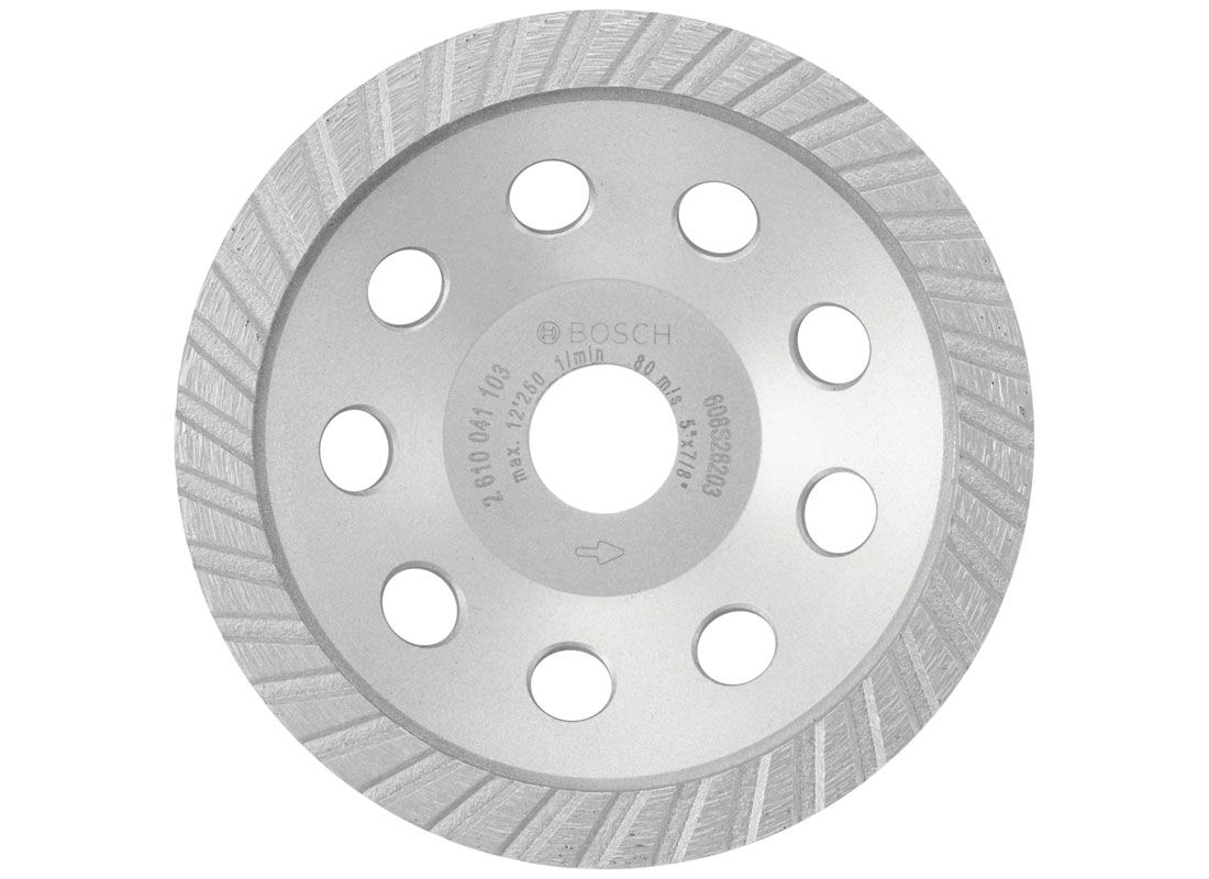 5 In. Turbo Diamond Cup Wheel for Concrete Bosch DC530SG