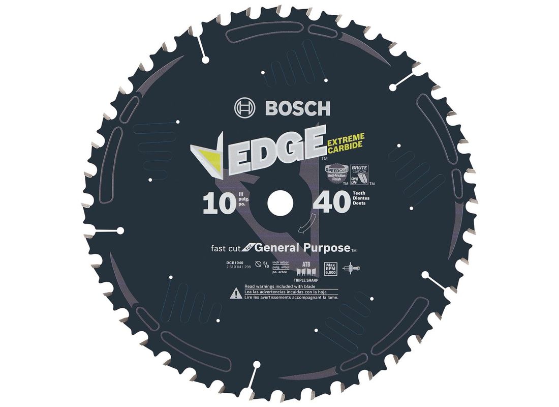 10 In. 40 Tooth Edge Circular Saw Blade for General Purpose Bosch DCB1040