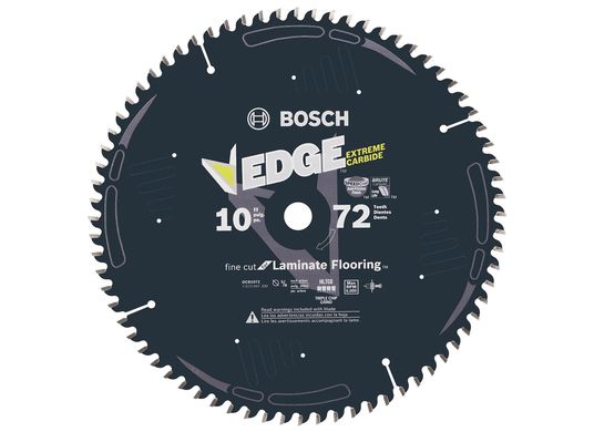 10 In. 72 Tooth Edge Circular Saw Blade for Laminate