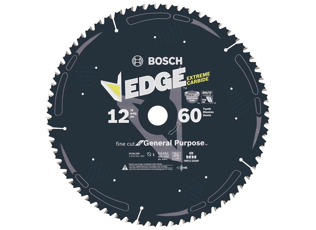 12 In. 60 Tooth Edge Circular Saw Blade for Fine Finish Bosch DCB1260