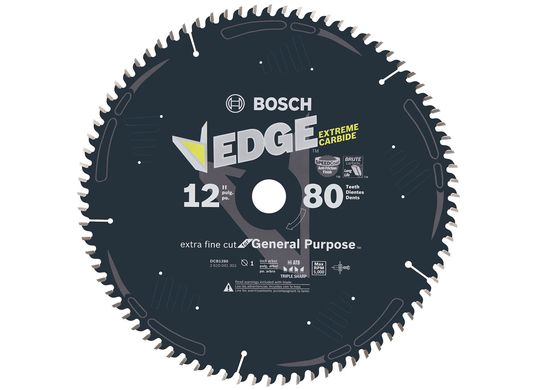 12 In. 80 Tooth Edge Circular Saw Blade for Extra-Fine Finish