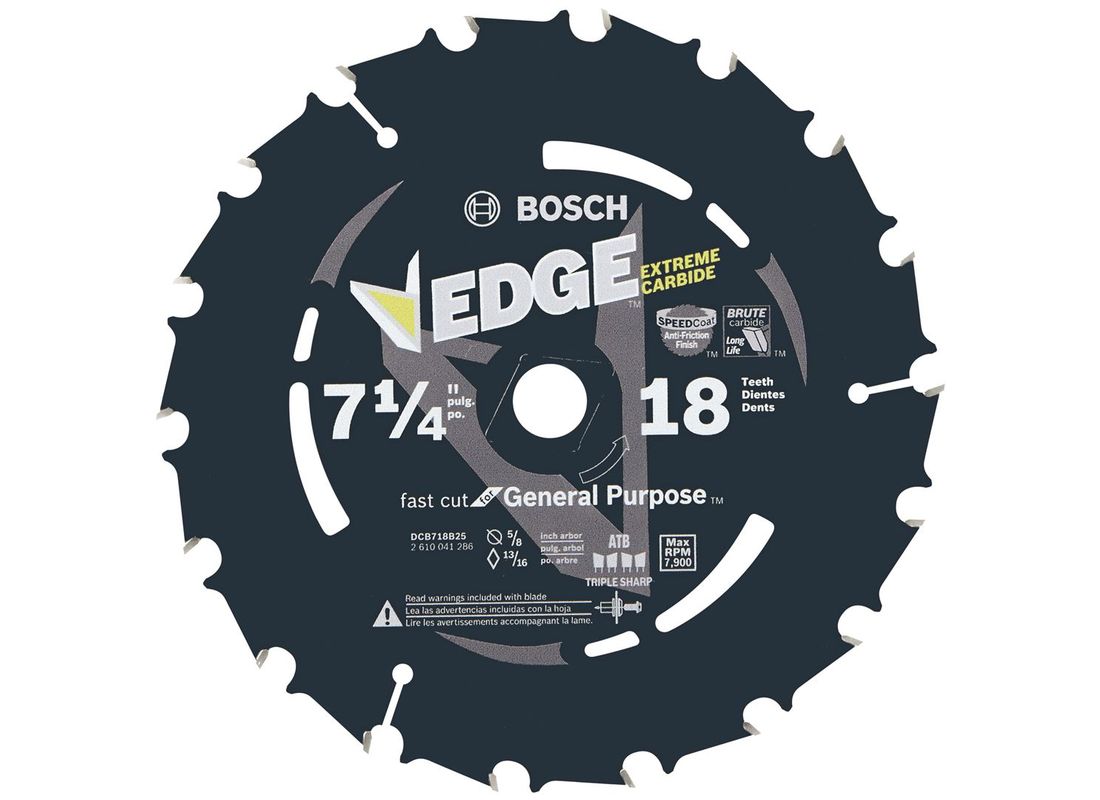 25 pc. 7-1/4 In. 18 Tooth Edge Portable Saw Blades Fast Cut Bosch DCB718B25