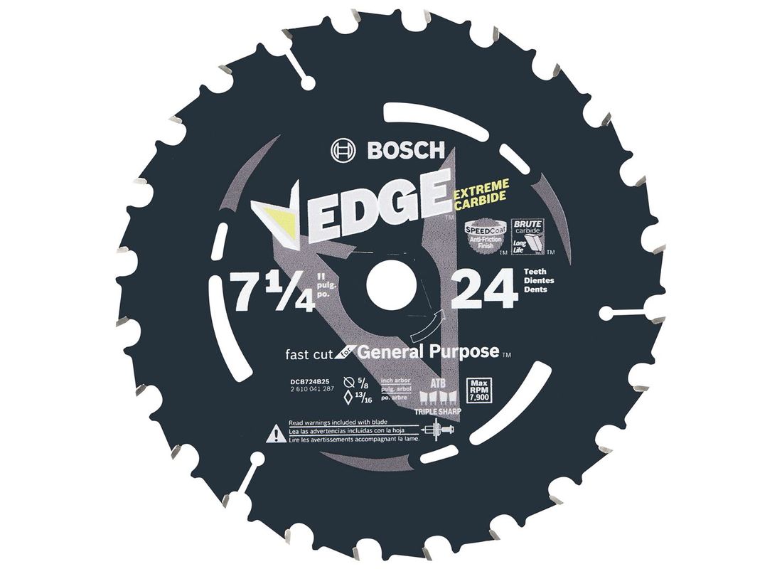 25 pc. 7-1/4 In. 24 Tooth Edge Circular Saw Blades for Framing Bosch DCB724B25