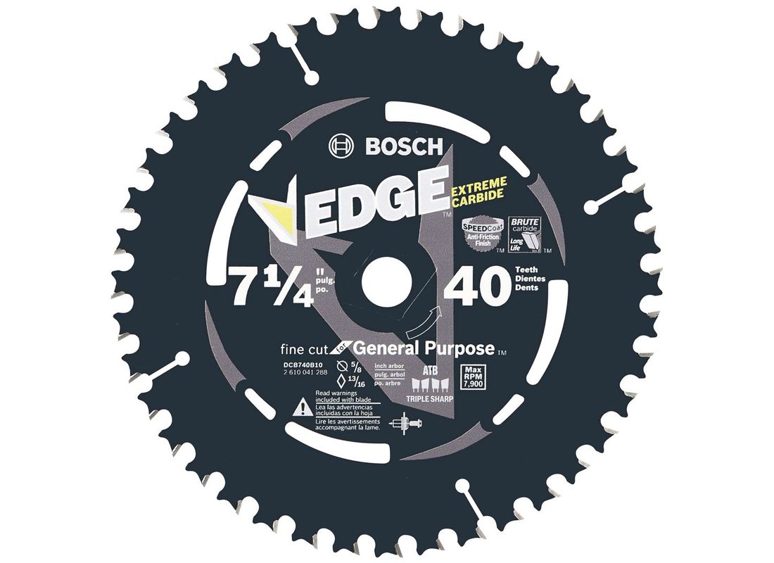 10 pc. 7-1/4 In. 40 Tooth Edge Circular Saw Blades for Fine Finish Bosch DCB740B10